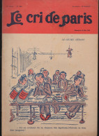 Revue   LE CRI DE PARIS  N° 1364 Mai 1923        (CAT4090 / 1364) - Humor