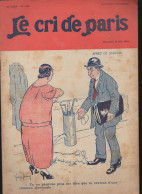 Revue   LE CRI DE PARIS  N° 1416 Mai 1924   (pub Papier à Cigarettes ZIGZAG Au Plt Inf    (CAT4090 / 1416) - Humor