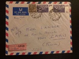 LR Par Avion Pour La FRANCE TP MONTAGNES 200 X2 + HANDICRAFTS 30p OBL.31 3 77 PONDICHERRY - Lettres & Documents