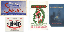 Lot De 4 Buvards (48) HYGIENO - SANOGYL - SARBACH - TYHEVENIAUD  Avec Défauts :taches,  Pliures, Déchirures Etc. Etc - Colecciones & Series