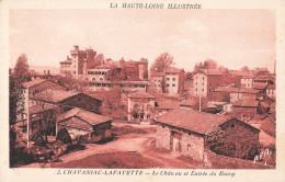 43 Chavaniac Lafayette Chateau Et Entrée Du Bourg CPA Carte écrite En 1941 - Altri & Non Classificati