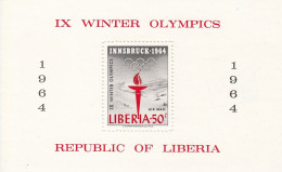 LIBERIA Block 31,unused - Invierno 1964: Innsbruck