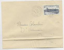 FRANCE UPU 4FR50 SEUL LETTRE COVER DAGUIN LE TREPRT 2.7.1947 SEINE INFERIEURE - Mechanical Postmarks (Advertisement)