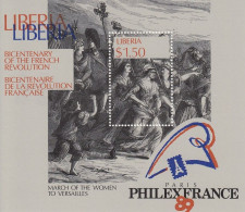 LIBERIA Block 121,unused - Rivoluzione Francese