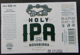 Bier Etiket (7y2), étiquette De Bière, Beer Label, Holy IPA Brouwerij Novabirra - Beer