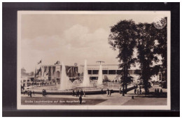 Dt- Reich (024174) Propaganda AK Ausstellung Schaffendes Volk, Leuchtfontäne Vor Hauptfestplatz Blanco SST Vom 18.9.1937 - Düsseldorf