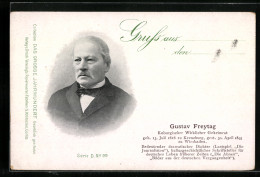 AK Dichter Gustav Freytag Im Porträt  - Scrittori