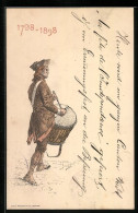 Lithographie Soldat Der Schweizer Armee, Trommler, 1798-1898  - Andere & Zonder Classificatie