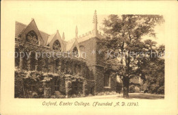 72424883 Oxford Oxfordshire Exeter College Founded 14th Century  - Andere & Zonder Classificatie