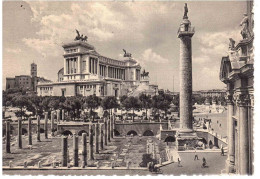 L.25 DEMOCRATICA CARTOLINA X BELGIO ROMA FORO TRAIANO ANNULLO TARGHETTA ORCHIDEA BIANCA - Altri Monumenti, Edifici