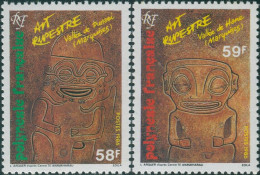 French Polynesia 1986 Sc#436-437,SG480-481 Rock Carvings Set MNH - Andere & Zonder Classificatie