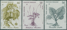 French Polynesia 1987 Sc#465-467,SG514-516 Medicinal Plants Set MNH - Sonstige & Ohne Zuordnung