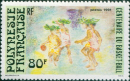French Polynesia 1991 Sc#563,SG613 80f Basketball Players MNH - Sonstige & Ohne Zuordnung