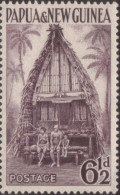 Papua New Guinea 1952 SG7 6½d Kiriwana Chief House MLH - Papua Nuova Guinea
