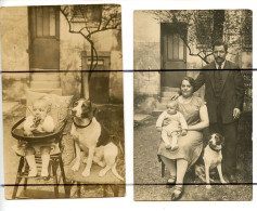 Carte Photo. CPA. PARIS. Personnages Qui Posent Pour La Photo Dans La Cour D'un Hôtel Au 19 Rue Trézel  Paris 17eme - Cafés, Hoteles, Restaurantes