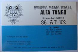 CARTES QSL - Gruppo Radio Italia Alfa Tango - Division : San Marino - Radio-amateur