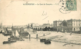 33 - Bordeaux - Le Quai De Queyries - Oblitération Ronde De 1907 - CPA - Voir Scans Recto-Verso - Bordeaux