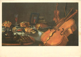 Art - Peinture - Pieter Claesz - Nature Morte Au Violon - CPM - Voir Scans Recto-Verso - Malerei & Gemälde