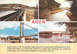 47 - Agen - Multivues - Péniche - CPM - Voir Scans Recto-Verso - Agen