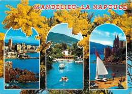 06 - Mandelieu La Napoule - Multivues - Mimosas En Fleurs - CPM - Carte Neuve - Voir Scans Recto-Verso - Andere & Zonder Classificatie