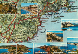 06 - Alpes Maritimes - De Fréjus Et Saint Raphael à Antibes - Multivues - Carte Géographique Michelin - CPM - Carte Neuv - Sonstige & Ohne Zuordnung