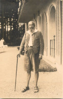 Social History Souvenir Real Photo Elder Man Beard Cane 1929 - Fotografie