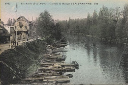 X122266 VAL DE MARNE LA VARENNE LES BORDS DE LA MARNE CHEMIN DE HALAGE PENICHE PENICHES BATELLERIE - Autres & Non Classés