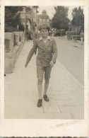 Social History Souvenir Real Photo Boy Uniform Student Hat - Photographie