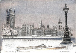 72409533 London House Of Parlament Kuenstlerkarte - Other & Unclassified