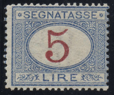 Regno 1903 - Segnatasse 5 Lire  - Nuovo Gomma Integra - MNH** - Segnatasse