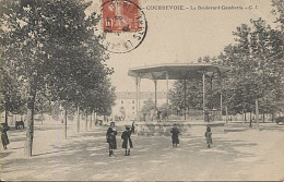 X117920 HAUTS DE SEINE COURBEVOIE LE BOULEVARD GAMBETTA KIOSQUE - Courbevoie