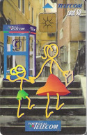 Portugal: Portugal Telecom - 1996 Cartoon, Phone Booth - Portugal