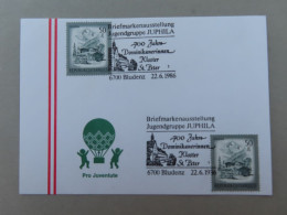 Österreich Pro Juventute - Mit Sonderstempel 22. 6. 1986 Bludenz, 700 Jahre Dominikanerinnen Kloster St. Peter (Nr.1607) - Altri & Non Classificati