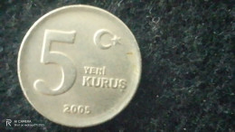 TÜRKİYE-2005--       -5      KURUŞ            VF - Turquie