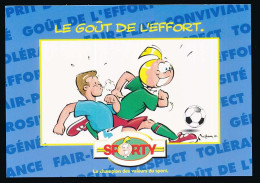 CPM 10.5 X 15 Publicité SPORTY (10) Le Goût De L'effort "jaimer Le Sport, C'est être Prêt à Se Dépasser" Football - Publicité