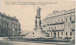 ODESSA - N° 30 - PLACE ET MONUMENT DE CATHERINE LA GRANDE (CP DE CARNET) - Ukraine