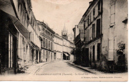 CPA 16 VILLEBOIS LAVALETTE LA GRAND' RUE 1924 - Andere & Zonder Classificatie