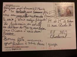 CP PANDAS GEANTS TP NOUVEAU-NE LETTRE VERTE 20g OBL.MEC.27-02-20 - Storia Postale