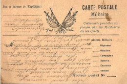 CARTE POSTALE - FRANCHISE MILITAIRE [ DRAPEAUX ] (AQ-369)_CPM10 - Weltkrieg 1914-18