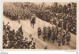 BRUXELLES:  LA  MARCHE  MILITAIRE  -  LE  DRAPEAU  FRANCAIS  -  PHOTO  -  FP - Weltkrieg 1914-18