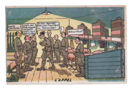 Illustrateur G. Petiet - L' APPEL - Chambrée Militaire - Trouillard Ou Patrouillar ? - Humour