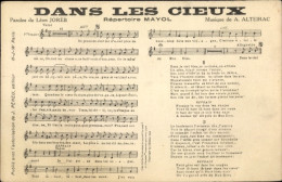 Chanson CPA Dans Les Cieux, Paroles De Leon Joreb, Musique De A. Alteirac - Trachten