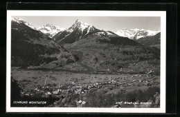 AK Schruns /Montafon, Teilansicht Mit Bergen  - Otros & Sin Clasificación