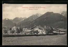 AK Schönberg Im Stubaital, Ortsansicht Und Die Kalkkögel  - Other & Unclassified