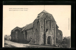 CPA Saint Nicolas-de-Brem, Eglise Byzantine Du IXe Siècle, Portail  - Andere & Zonder Classificatie