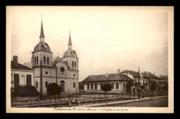 55 - FRESNES-EN-WOEVRE - L'EGLISE ET LES ECOLES - EDITEUR GOUVIGNON - Autres & Non Classés