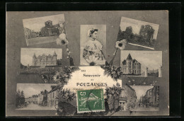 CPA Pouzauges, Vue Partielle, Vue Du Bâtiment, Vue De La Rue  - Pouzauges