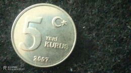 TÜRKİYE-2007--       -5      KURUŞ            VF - Turchia