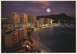 72444702 Honolulu Moon Rising Over Diamond Head Skyline - Sonstige & Ohne Zuordnung