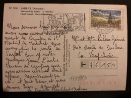 CP TP BITCHE 3,00 OBL.MEC.30 07 96 24 SARLAT LA CANEDA DORDOGNE - Storia Postale